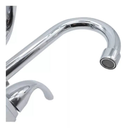 Mezcladora Lavabo Meer 1/4 Vuelta Acero Inoxidable Plateada - CNX - empaque