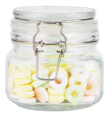 Contenedor Vidrio Hermético Tapa Clip 500 Ml Frasco Brocal - Vittori - vista lateral