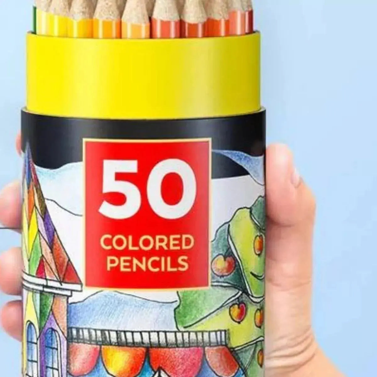 50 Lapices Color Doble Punta 100 Colores Arteza Duales Niños - Coveme - empaque