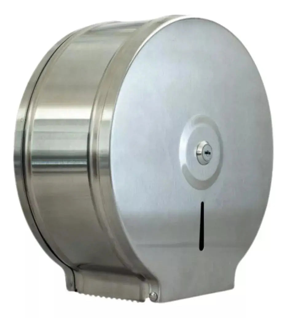 Despachador Papel Junior Inoxidable Uso Rudo Industrial - Oval - vista trasera