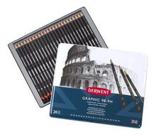 Lápices Dibujo 24 Piezas Derwent Grafito Graphic 9b - 9h - marchante.shop