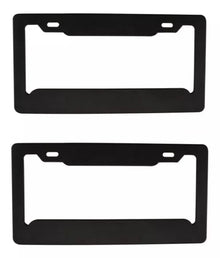 2pz Porta Placa Negro Plástico Universal Auto Carro Marco - Promoopcion