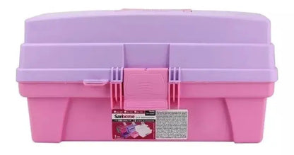 Caja Organizadora Multiusos Vanity Santul 2 Niveles Rosa - Sanhome