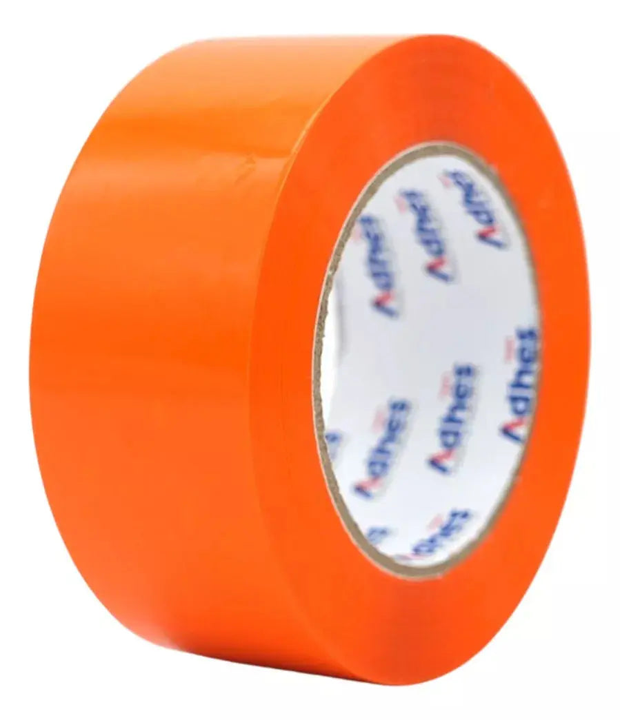 1 Rollo Cinta Empaque 48mm X 150m Adhes Colores Varios Naranja - ADHES
