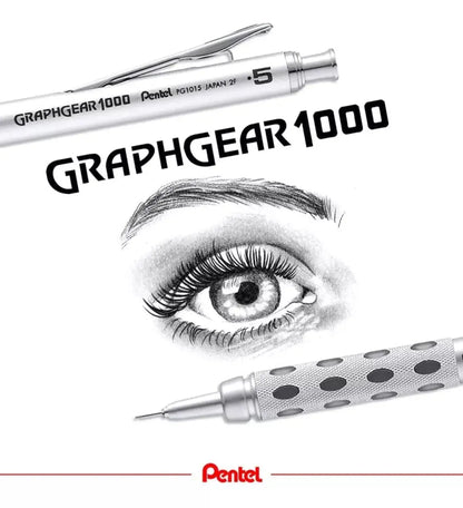 Lapicero Profesional Pentel Graphgear Plata Dibujo 0.5mm - Pentel - vista lateral