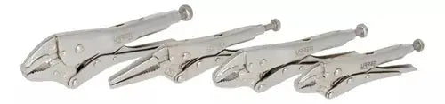 4 Piezas Pinzas Presion Urrea Acero Color Plateado - Lock - detalle