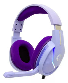 Audifonos Gamer Alambricos Morados Axolotl Vortred Luz Rgb - Vortred - empaque
