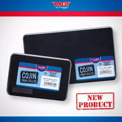 Cojin Para Sellos Baco Sin Tinta Grande Plastico 18x10 Cm - BACO - vista lateral