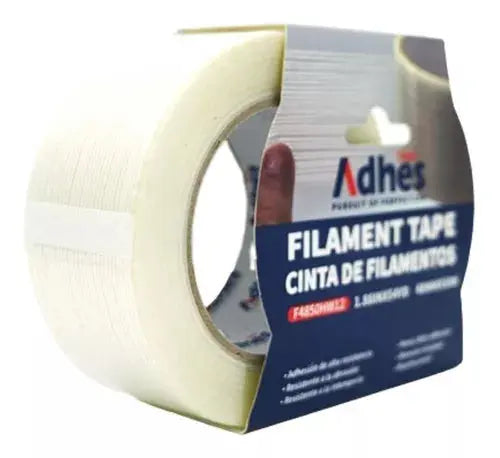 Cinta Canela Seguridad Filamento Reforzada Adhes Rollo 50m - ADHES - vista trasera