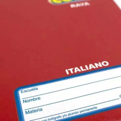 Cuaderno Forma Italiano 100 Hojas Norma Color Cosido Raya Rojo - Norma - contenido