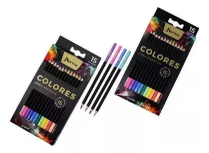 15 Lapices Colores Norma Intensos Linea Premium Punta 4mm - Norma - vista trasera