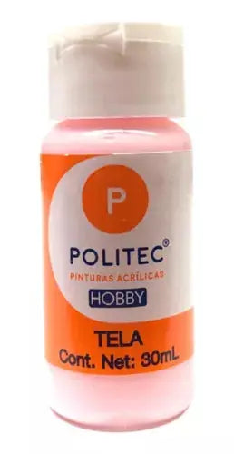 Pintura Acrilica Politec Hobby Tela 30ml Acaba Suave Carmín claro - Politec