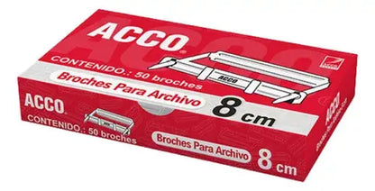 Broche Acco 8 Cm Con 50 Piezas P/archivo - ACCO
