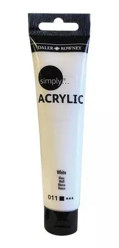 Pintura Acrílica Tubo Simply Daler Rowney 75ml Elegir Color Blanco - daler rowney