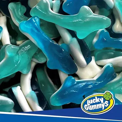 Bolsa Gomitas Forma De Tiburones Lucky Gummys 1kg Fruta - Cuanda