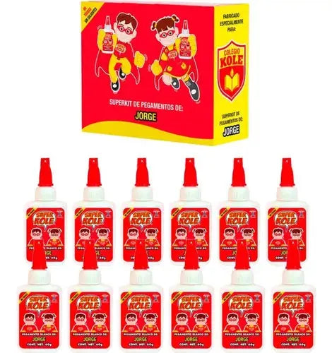 12 Pegamento Super Kole Blanco Kolaloka 30g Escolar No Toxic - Kolaloka - empaque
