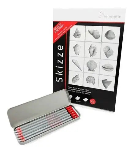 Hahnemühle Block Skizze 29.7 X 42 cm + 1 Caja de Lápices - Lock - detalle
