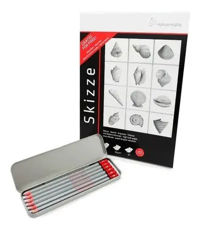 Hahnemühle Block Skizze 29.7 X 42 cm + 1 Caja de Lápices - Lock - detalle