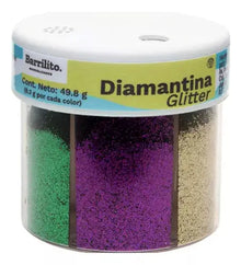 Diamantina Glitter En Polvo Purpurina En Salero 6 Colores Color Multicolor - ACCO - detalle