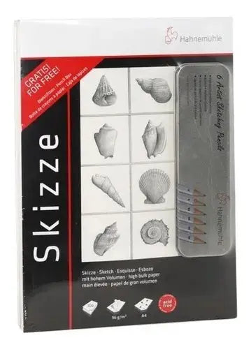 Hahnemühle Block Skizze 29.7 X 42 cm + 1 Caja de Lápices - Lock - vista trasera