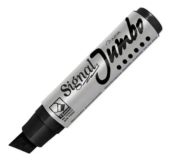 Plumón Permanente Azor Jumbo Signal Secado Rápido 1 Pieza Elige Color Negro - Azor - vista lateral