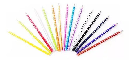 15 Lapices Colores Kiut Punta Gruesa 4mm Redondos Metalicos - Kiut