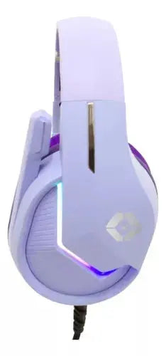 Audifonos Gamer Alambricos Morados Axolotl Vortred Luz Rgb - Vortred - contenido
