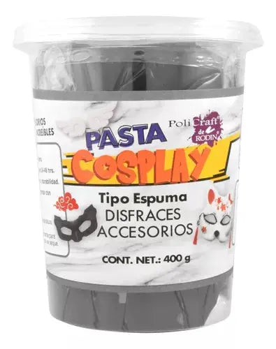 Pasta Moldeable Cosplay Policraft Tipo Espuma Disfraces 400g Negro - Policraft