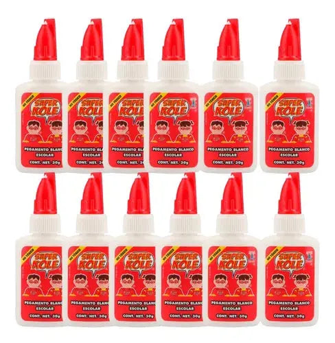 12 Pegamento Super Kole Blanco Kolaloka 30g Escolar No Toxic - Kolaloka - contenido