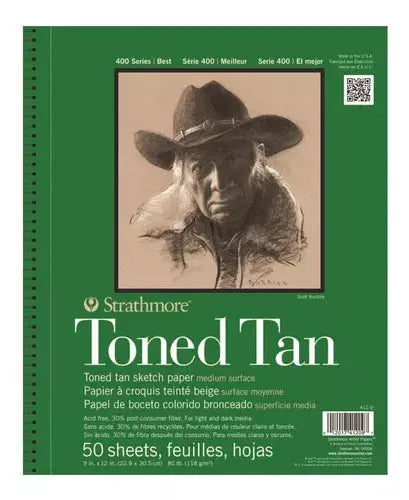 Cuaderno Dibujo Strathmore Toned Tan Block 23 X 30.5cm - Strathmore