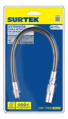 Extension Tipo Flexible Inyector Grasa Surtek 12'' - Lock