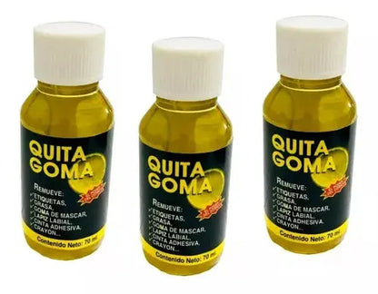 Removedor Quita Goma Pegamento 70ml Liquido Multiusos 3pz - Quita goma - vista lateral