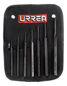 Urrea 47A Juego de punzones botadores rectos, 7 piezas - Urrea