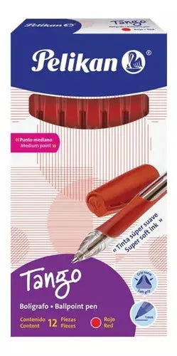 Bolígrafos Semi Gel Pluma Tango Pelikan 12 Piezas Elegir Color Rojo - Pelikan