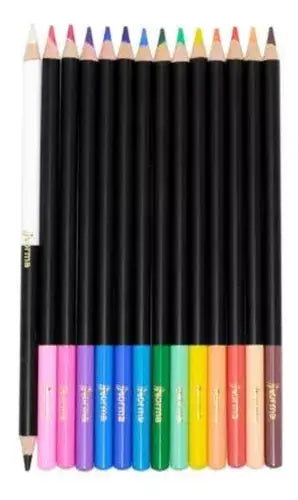 15 Lapices Colores Norma Intensos Linea Premium Punta 4mm - Norma - accesorios