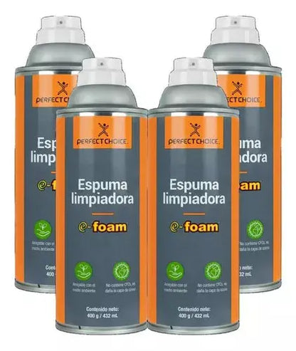4 Pz Espuma Limpiadora E-foam Perfect Choice 400g C/u - Perfect Choice - vista lateral