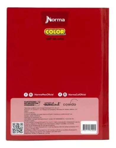 Cuaderno Frances 100 Hojas Norma Color 360 Cosido Doble Raya Azul marino - Norma