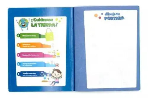Cuaderno Frances 100 Hojas Norma Color 360 Cosido Doble Raya Azul marino - Norma - empaque