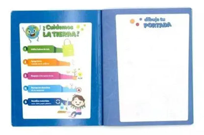 Cuaderno Frances 100 Hojas Norma Color 360 Cosido Doble Raya Azul marino - Norma - empaque