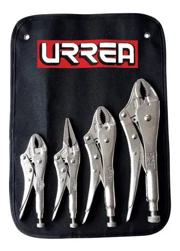 4 Piezas Pinzas Presion Urrea Acero Color Plateado - Lock - empaque