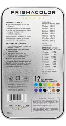 Lápices de Colores Profesionales Prismacolor Premier con 12 piezas - Prismacolor - vista lateral