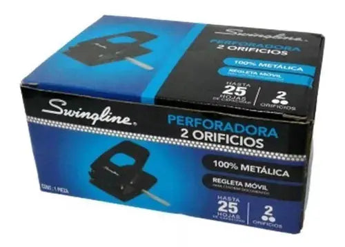 Perforadora Ajustable Swinglin 7 Y 8 Cm 2 Orificios 25 Hojas - ACCO - vista lateral