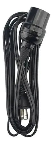 Extensión doméstica c/portalám para 3 m negra 2x18 Sanelec - Sanelec