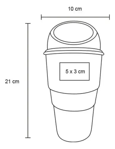 Bote Basura P/ Auto For Promotional Negro Accesorio Plastico - For Promotional - vista lateral
