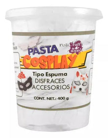 Pasta Moldeable Cosplay Policraft Tipo Espuma Disfraces 400g Blanco - Policraft