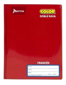 Cuaderno Frances 100 Hojas Norma Color 360 Cosido Doble Raya Azul marino - Norma - contenido