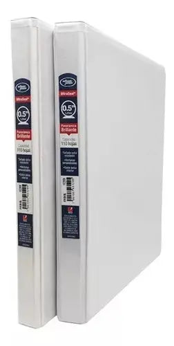 Carpeta Vinil Brillante Wilson Jones Blanca 0.5 Argolla O - Wilson Jones - empaque