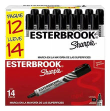 14 Marcadores Permanentes Color Negro Esterbrook Sharpie - Sharpie - detalle