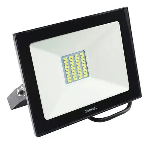 Reflector Fijo Ultra Delgado Sanelec 30w Luz Fria Ip 65 - Sanelec