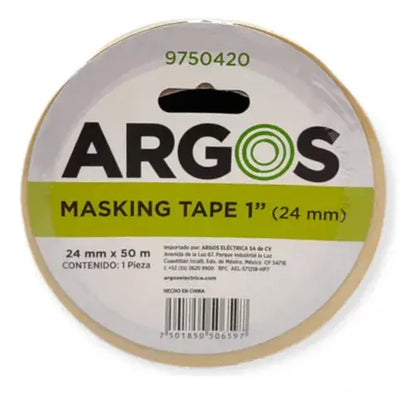 Cinta Masking Tape Argos 24mmx50m Uso General Papel Crepado - Argos - detalle